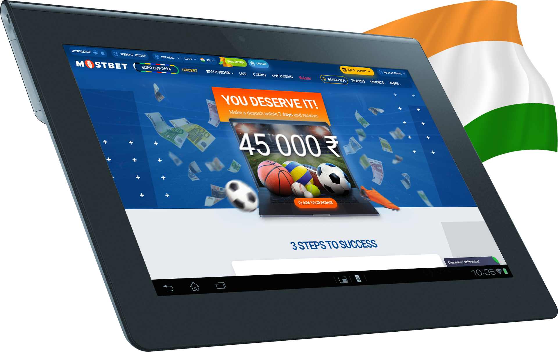 Bonuses when registering with Mostbet