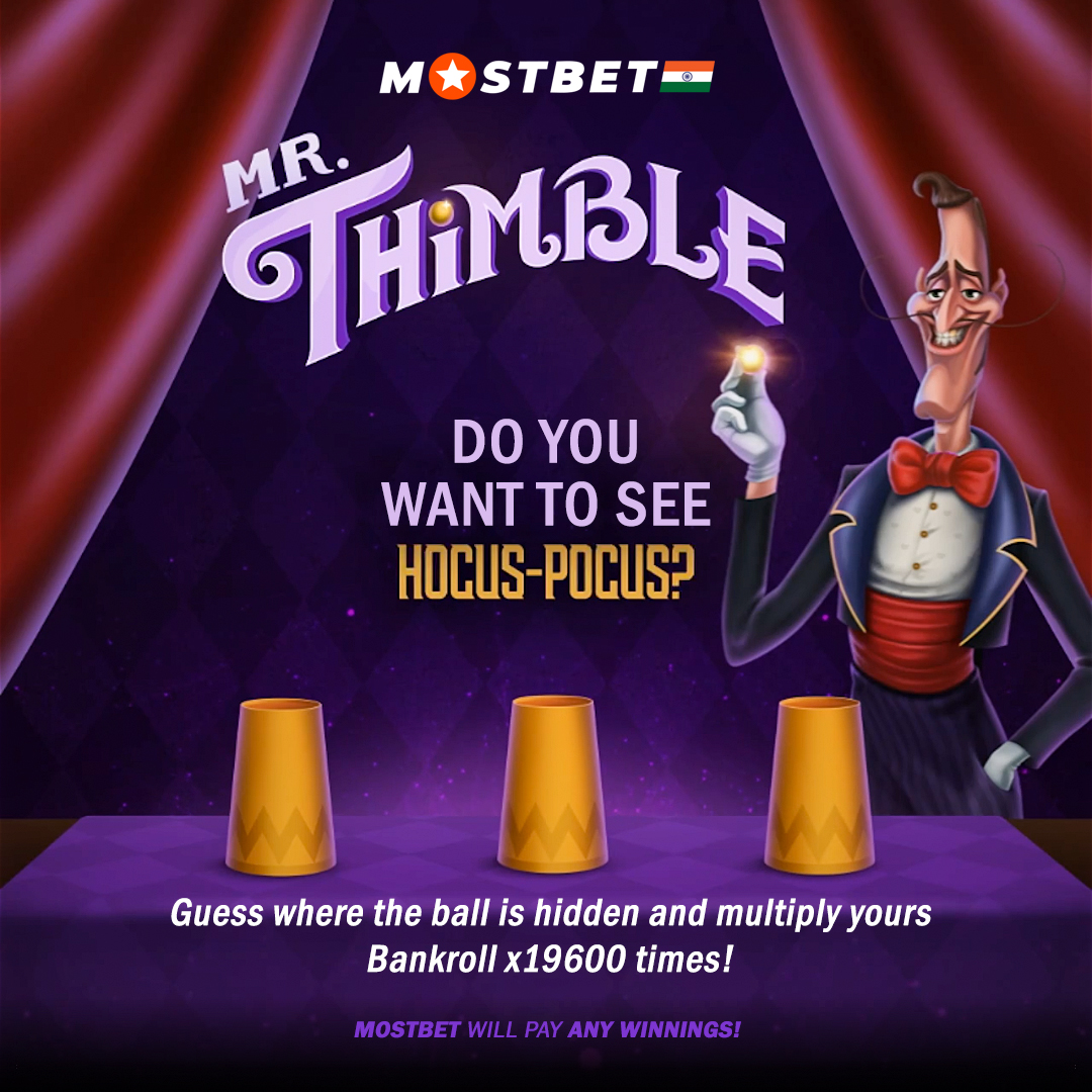 Mr. Thimble at Mostbet Casino India